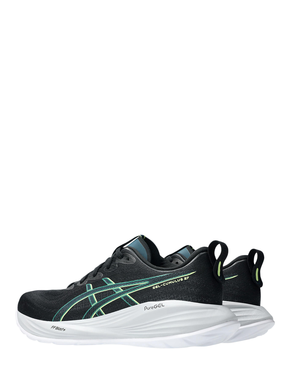 Product image 4 of 7, which shows ASICS Men's GEL-CUMULUS 27 Running Shoes, Black/ Yellow, 7