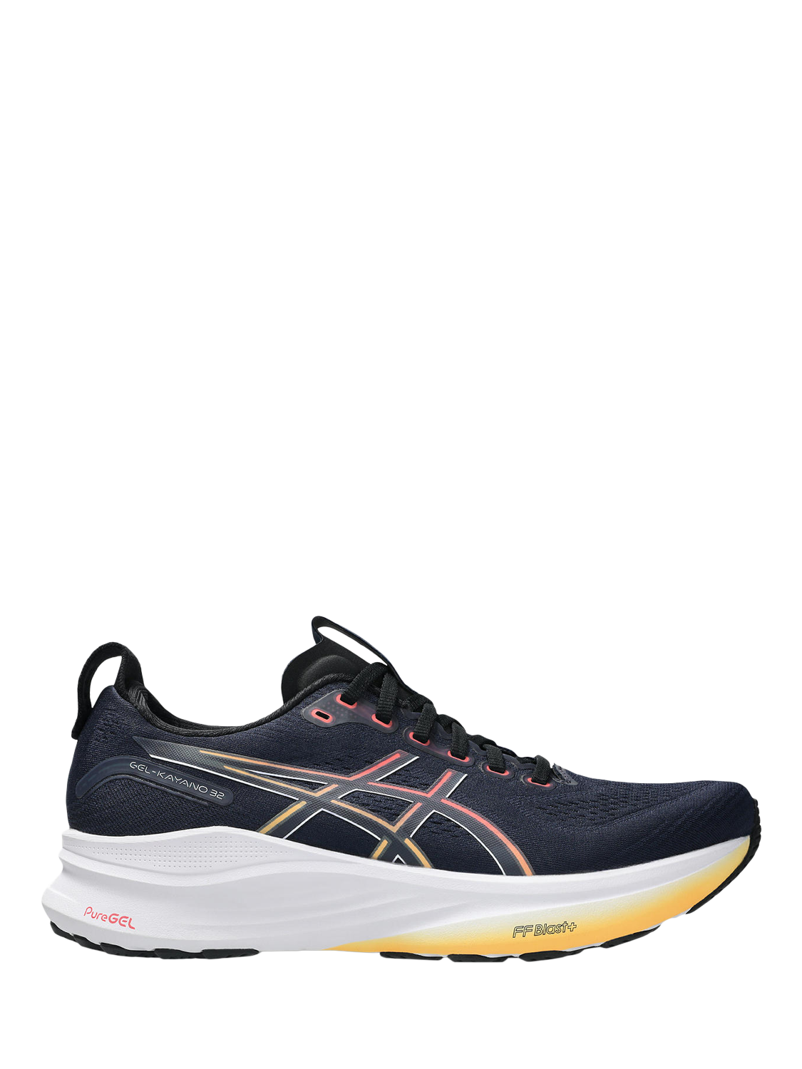 Product image 1 of 7, which shows ASICS Men's GEL-KAYANO 32 Running Shoes, Midnight/Black, 7