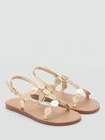 Mango Kids' Nati Metallic Open Toe Sandals, Gold