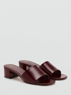 Mango Maria Heeled Sandals, Dark Red - view 2, Dark Red