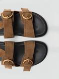 Mango Buckle Suede Sandals