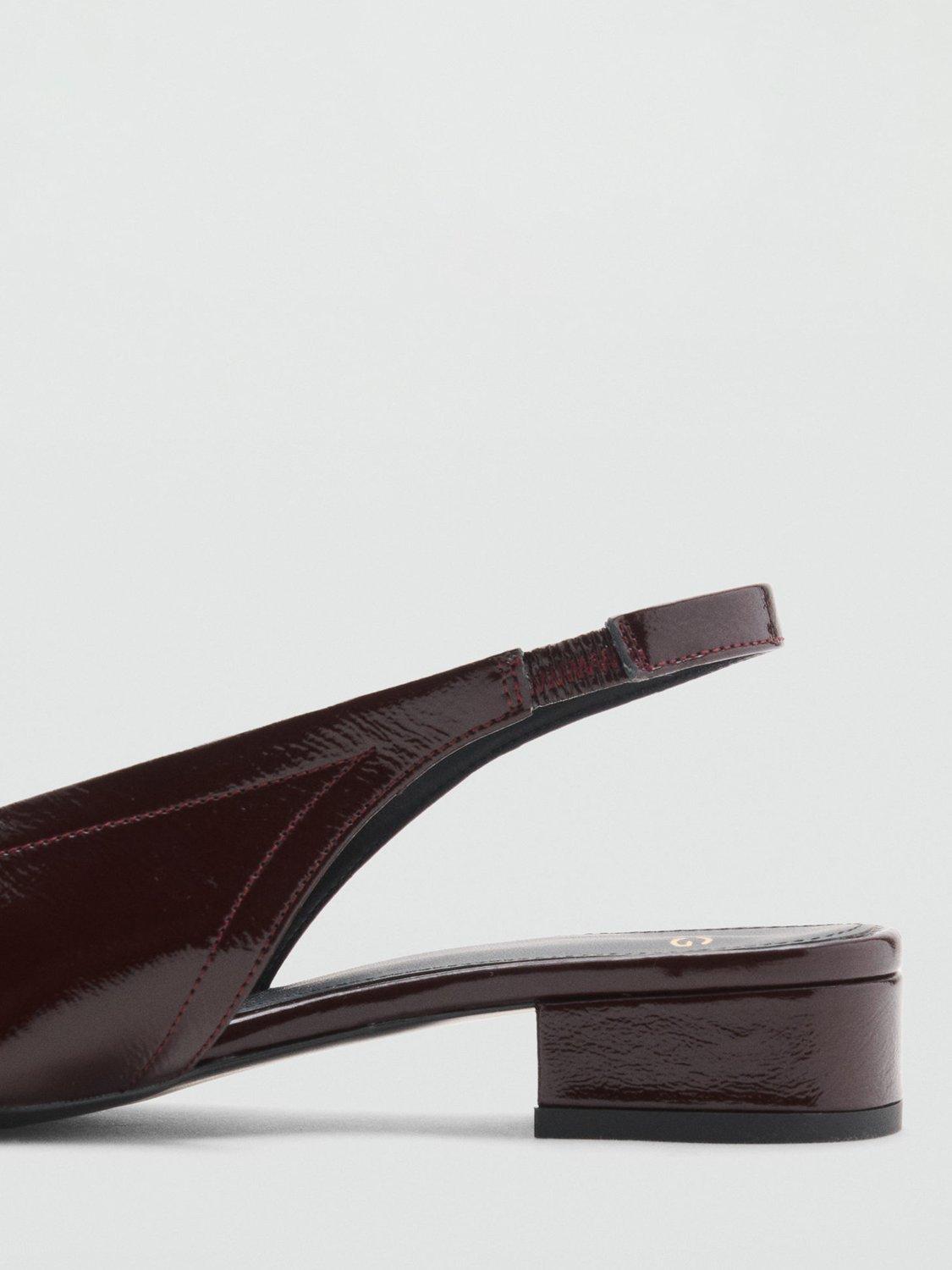 Product image 3 of 4, which shows Mango Game Slingback Court Shoes, Mid Purple, 4