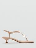Mango Camila Slingback Kitten Heel Sandals, Mid Brown