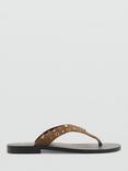 Mango Suede Flip Flops