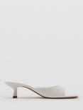Mango Lidia Kitten Heel Sandals, White