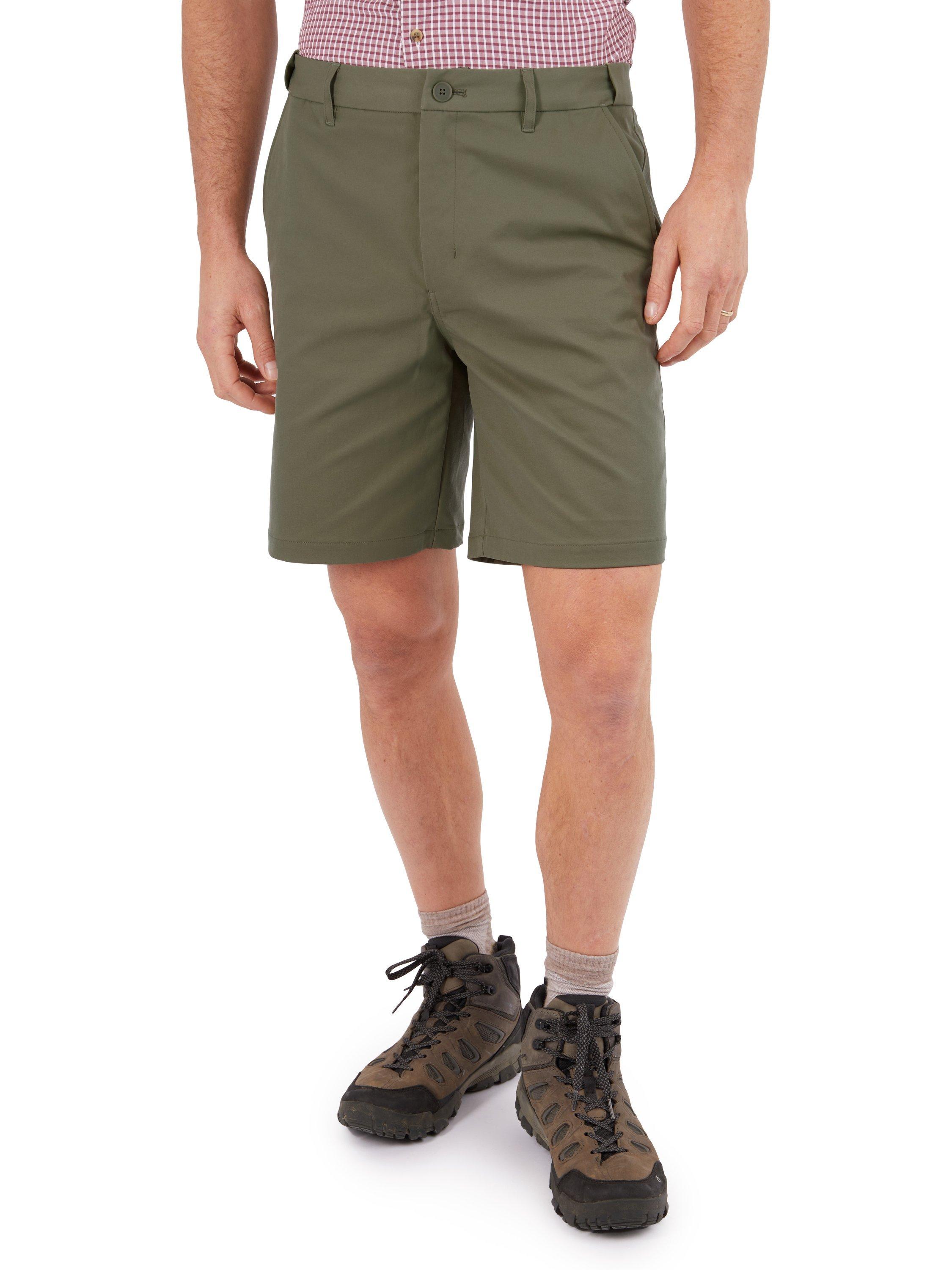 Product image 1 of 7, which shows Rohan District Chino Shorts, Olive Green, 32R