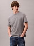 Calvin Klein Cotton Regular Fit Short Sleeve Monogram T-Shirt, Medium Grey Heather
