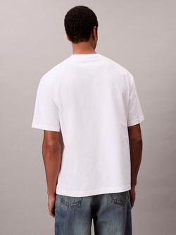 Calvin Klein Cotton Short Sleeve Crew Neck T-Shirt, Brilliant White - view 2, Brilliant White