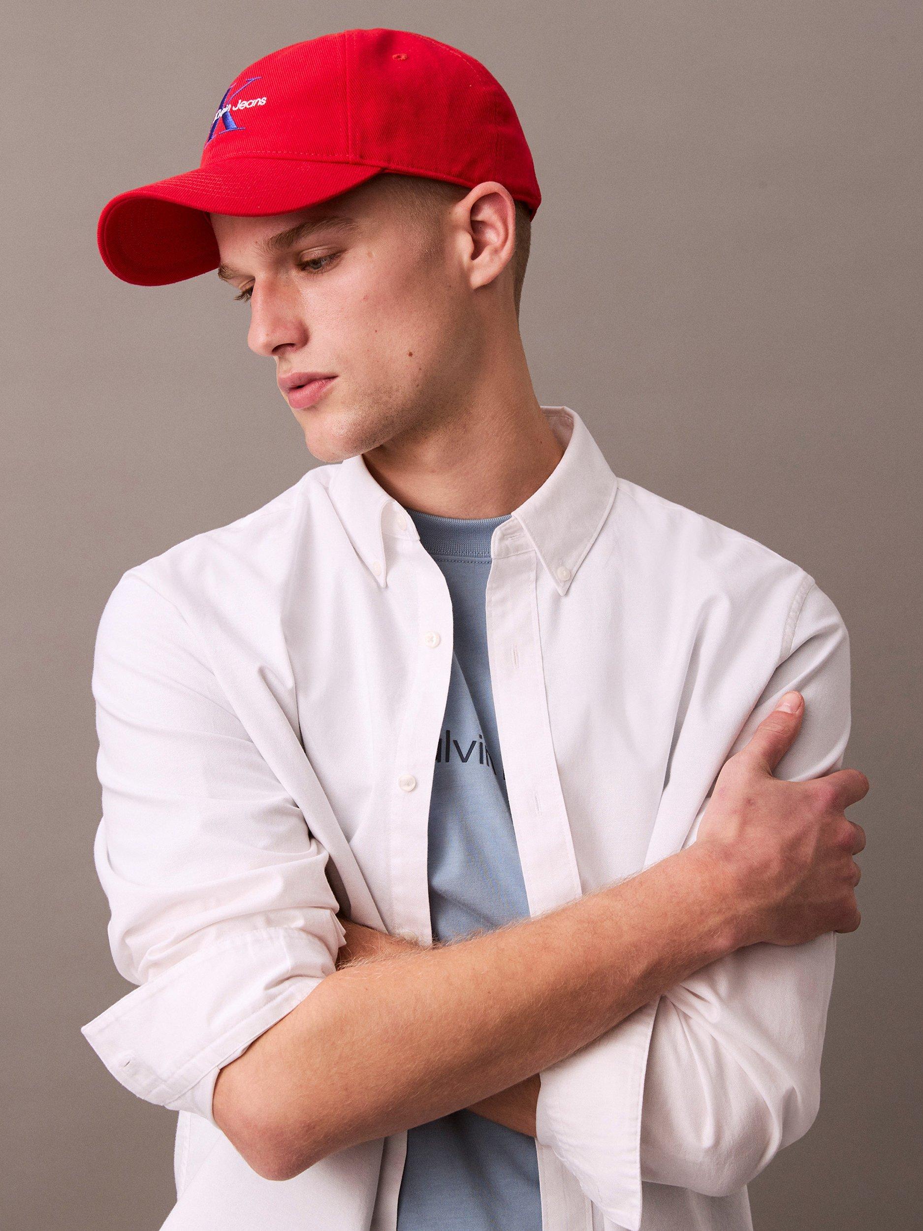 Product image 4 of 5, which shows Calvin Klein Cotton Blend Classic Oxford Long Sleeve Shirt, Brilliant White, L