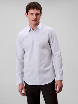 Calvin Klein Cotton Blend Stretch Long Sleeve Dress Shirt, Niagara Mist, Niagara Mist