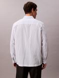 Calvin Klein Stripe Long Sleeve Button Shirt, Brilliant White