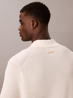 Calvin Klein Snowy Tech Knit Short Sleeve Jumper, Tofu - view 2, Tofu