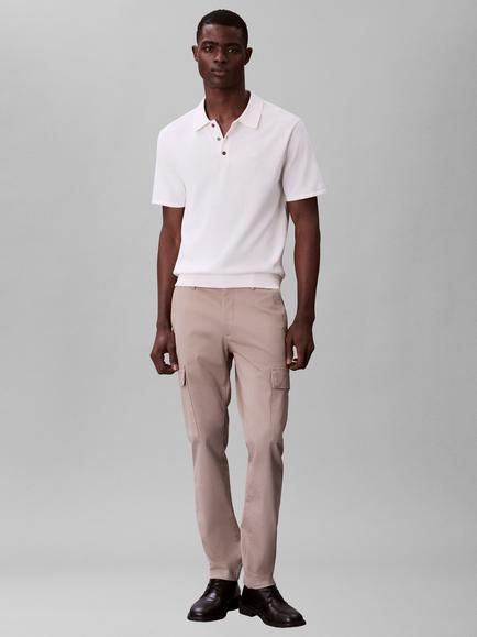 Calvin Klein Cotton Slim Stretch Cargo Trousers, Vintage Khaki, Vintage Khaki