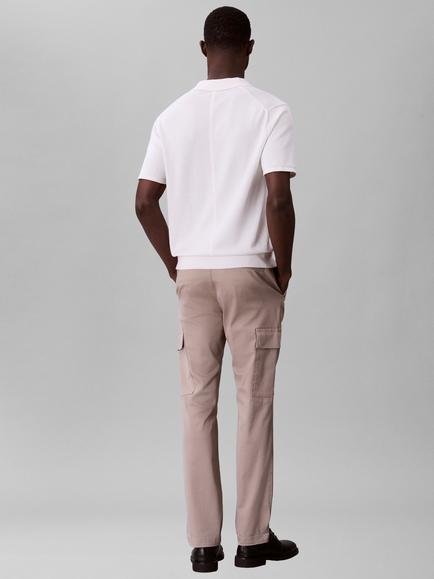 Calvin Klein Cotton Slim Stretch Cargo Trousers, Vintage Khaki - view 2, Vintage Khaki