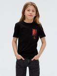 Calvin Klein Kids' Logo Short Sleeve T-Shirt, Black