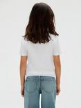 Calvin Klein Kids' Logo Short Sleeve T-Shirt, Bright White
