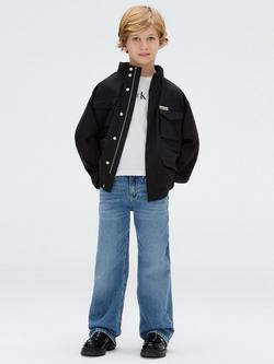 Calvin Klein Kids' Zipped Hooded Jacket, Black, Ck Black