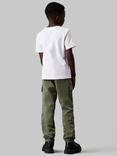 Calvin Klein Kids' Cargo Trousers, Dusty Olive