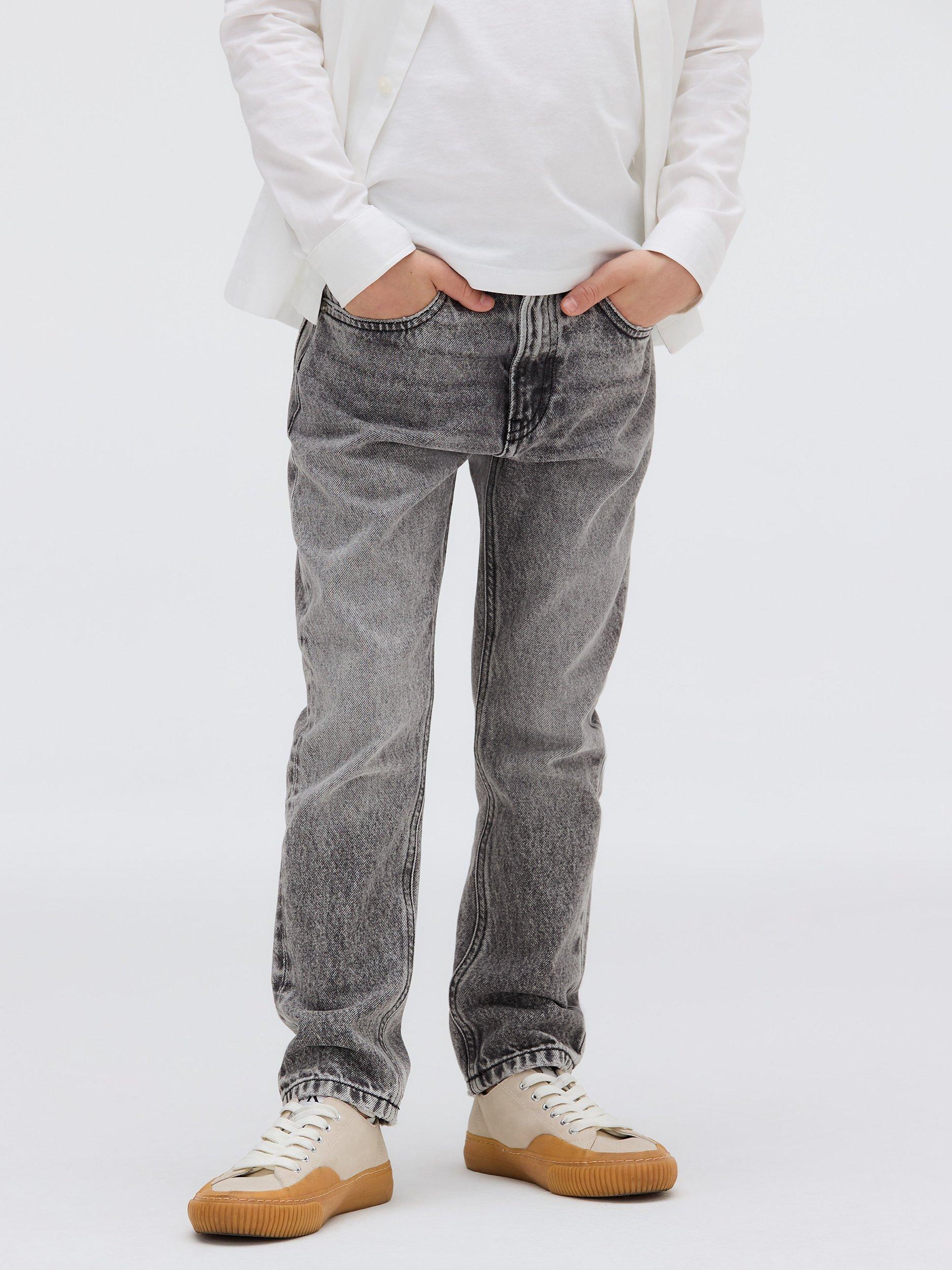 Product image 1 of 5, which shows Calvin Klein Kids' Straight Dad Jeans, Modern Grey, 10 years
