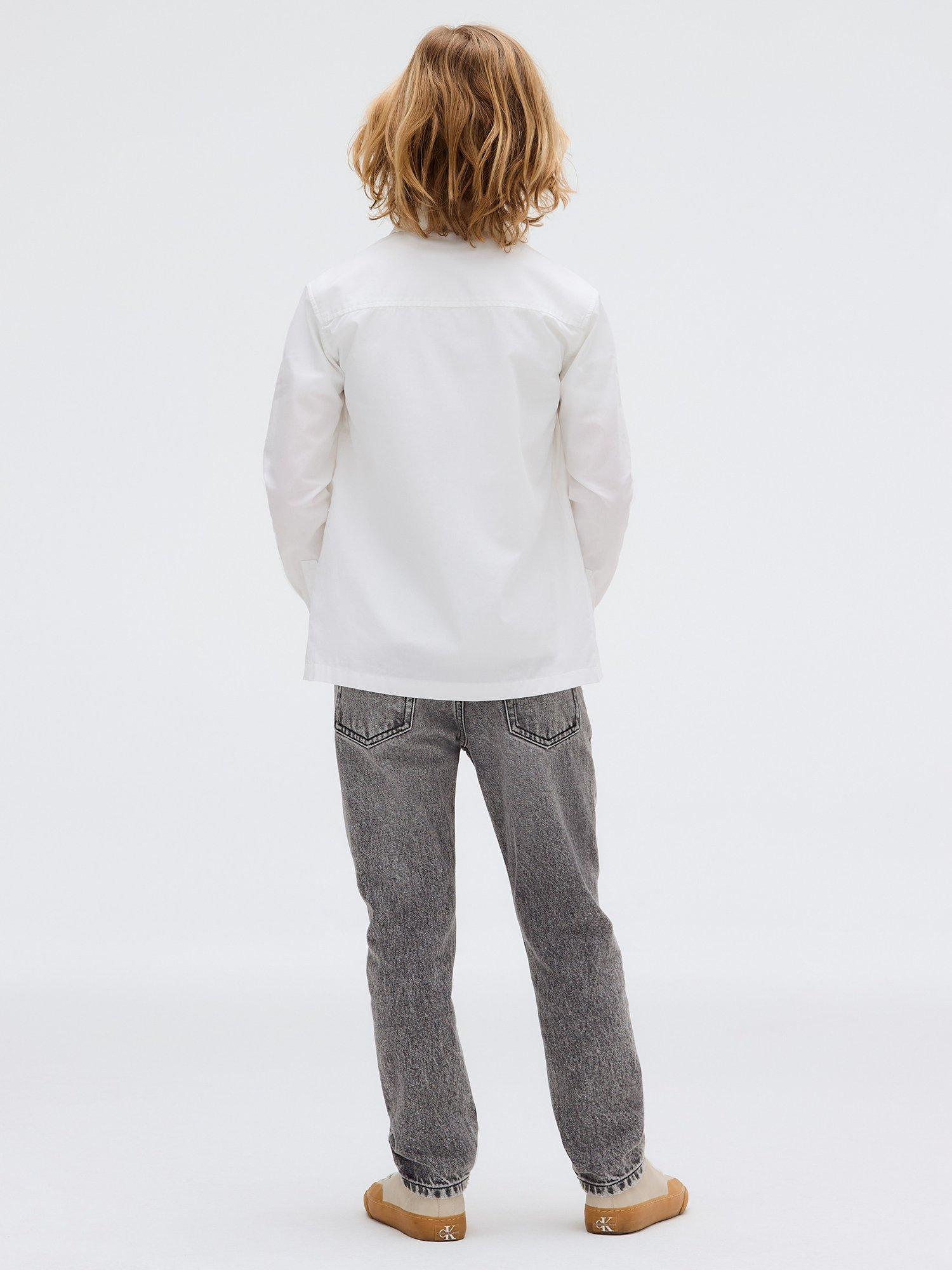 Product image 2 of 5, which shows Calvin Klein Kids' Straight Dad Jeans, Modern Grey, 10 years