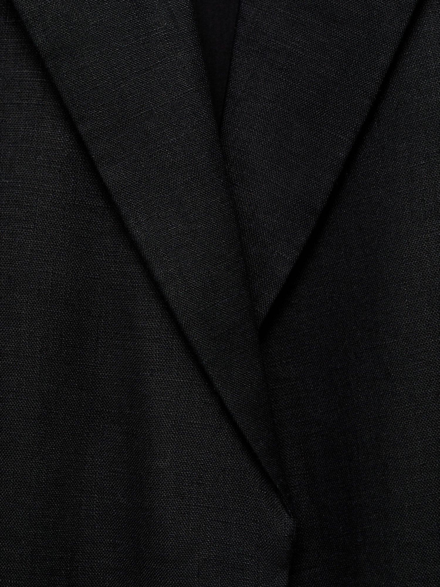 Product image 5 of 8, which shows Mango Boreli Tailored Sleeveless Blazer, Black, S