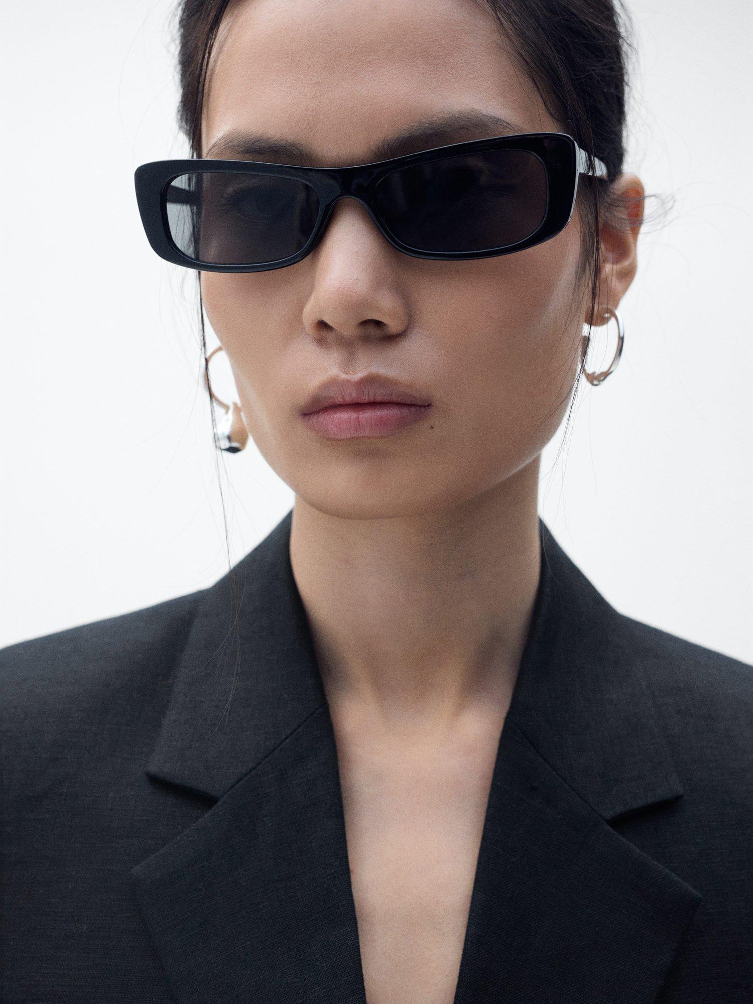 Product image 6 of 8, which shows Mango Boreli Tailored Sleeveless Blazer, Black, S