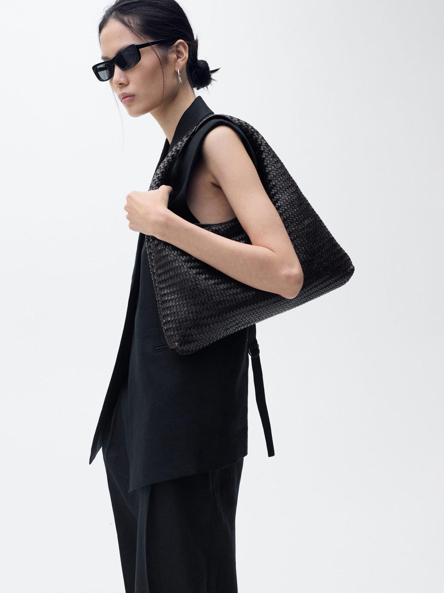 Product image 7 of 8, which shows Mango Boreli Tailored Sleeveless Blazer, Black, S