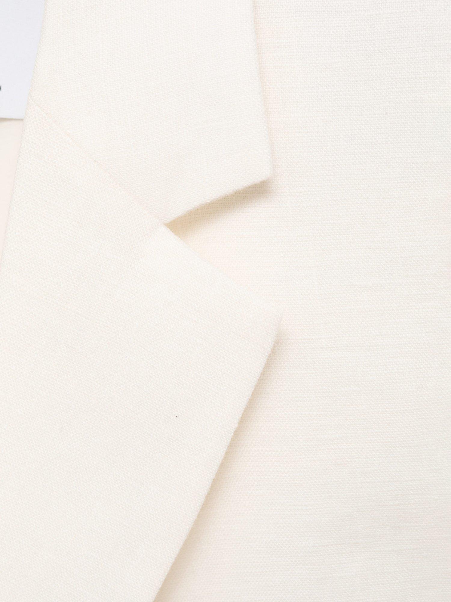 Product image 8 of 8, which shows Mango Boreli Tailored Sleeveless Blazer, Natural White, XXS