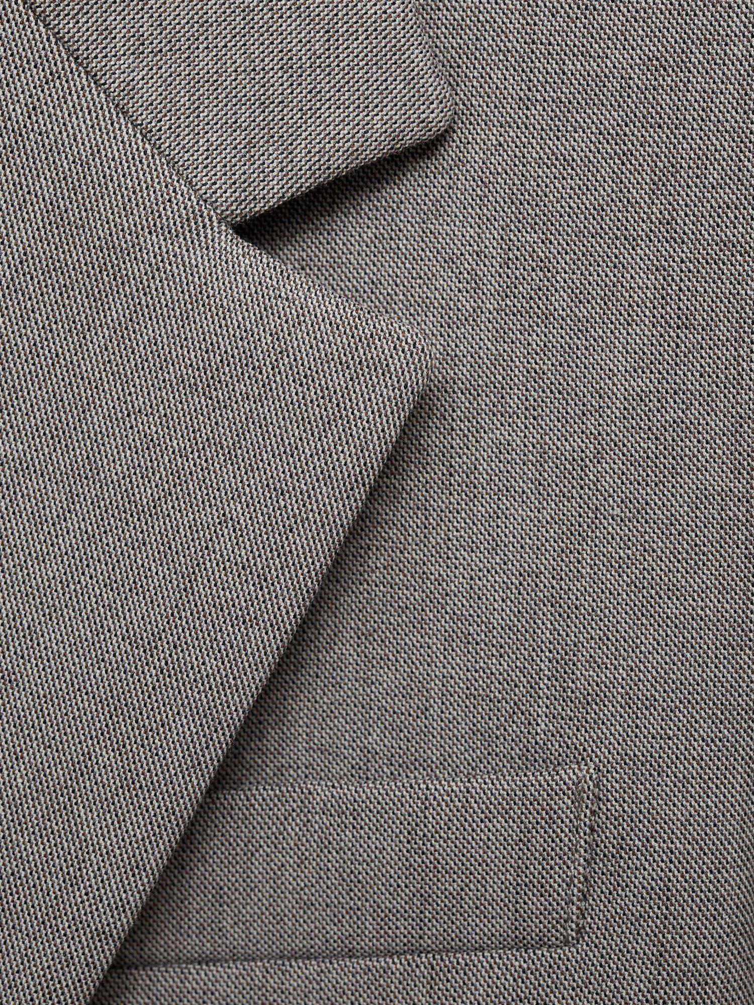 Product image 7 of 7, which shows Mango Bowery Straight Flap Pockets Blazer Jacket, Grey, L