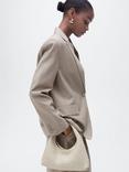 Mango Vivian Lapel Collar Lyocell Cotton Suit Blazer