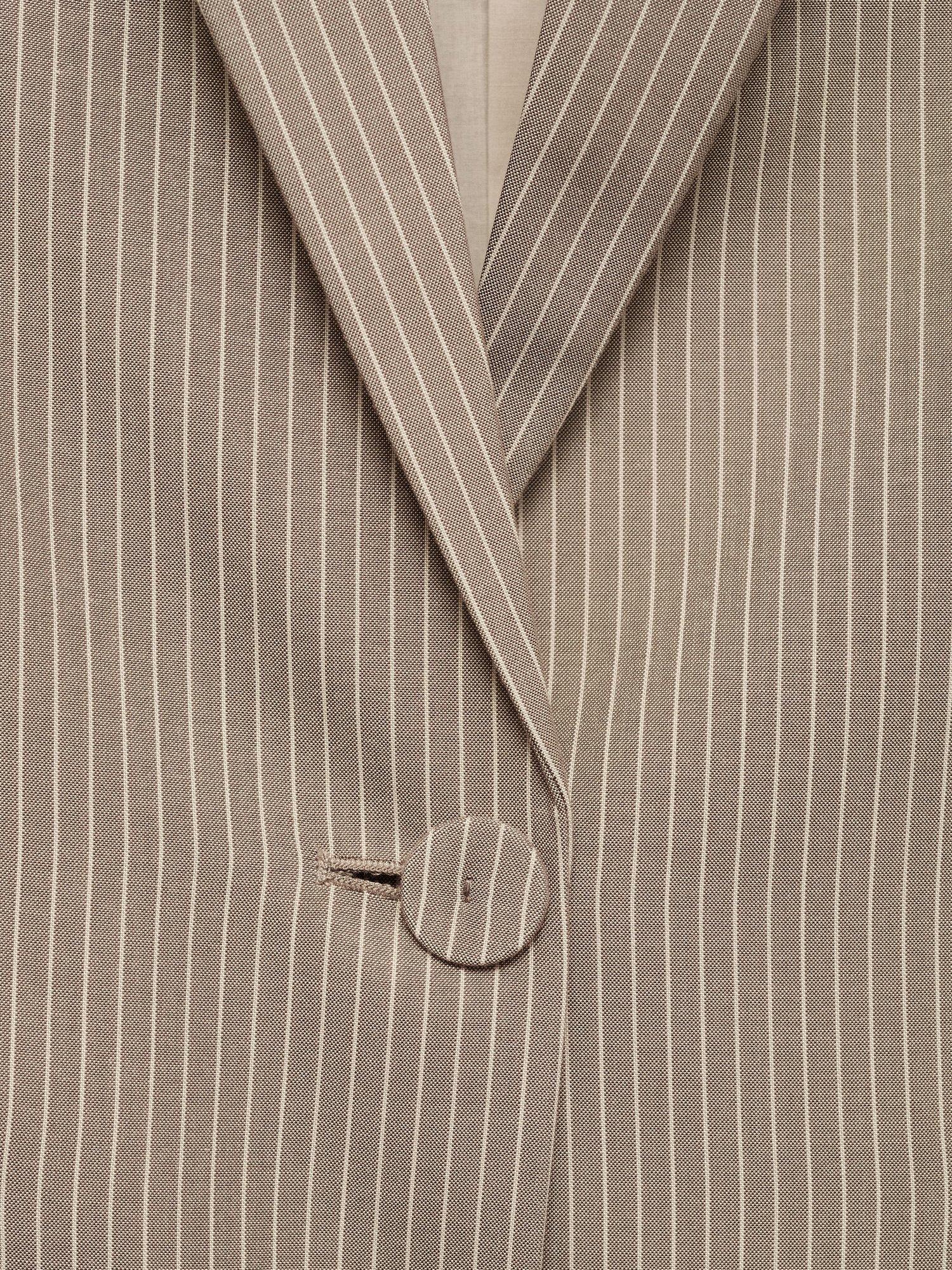 Product image 8 of 8, which shows Mango Vivian Lapel Collar Lyocell Cotton Suit Blazer, Medium Brown, XXXL