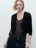 Mango Cascada Waterfall Cardigan, Black