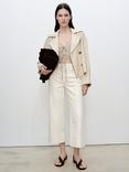Mango Dua Double-Breasted Lapelled Jacket
