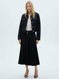 Mango Vicky Denim Jacket, Open Blue