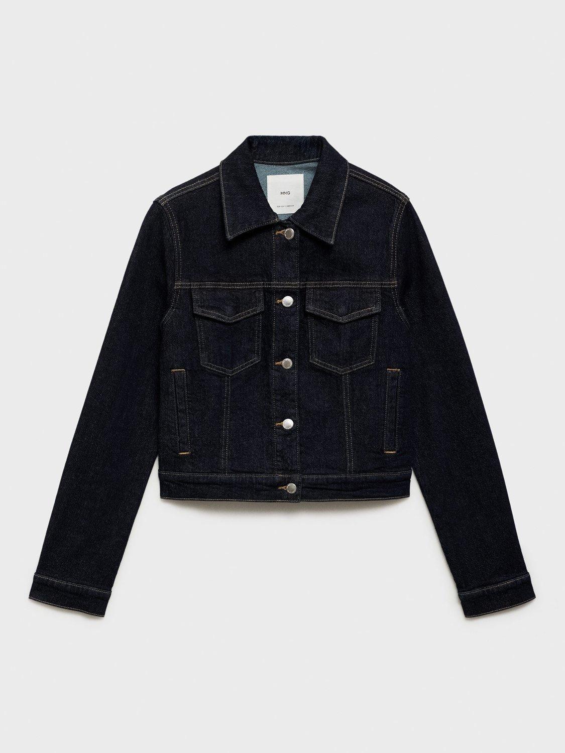 Product image 3 of 8, which shows Mango Vicky Denim Jacket, Open Blue, S