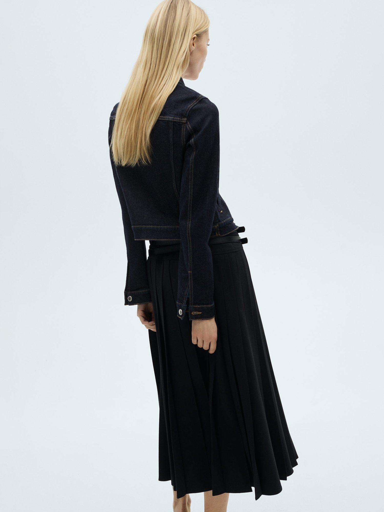 Product image 4 of 8, which shows Mango Vicky Denim Jacket, Open Blue, S
