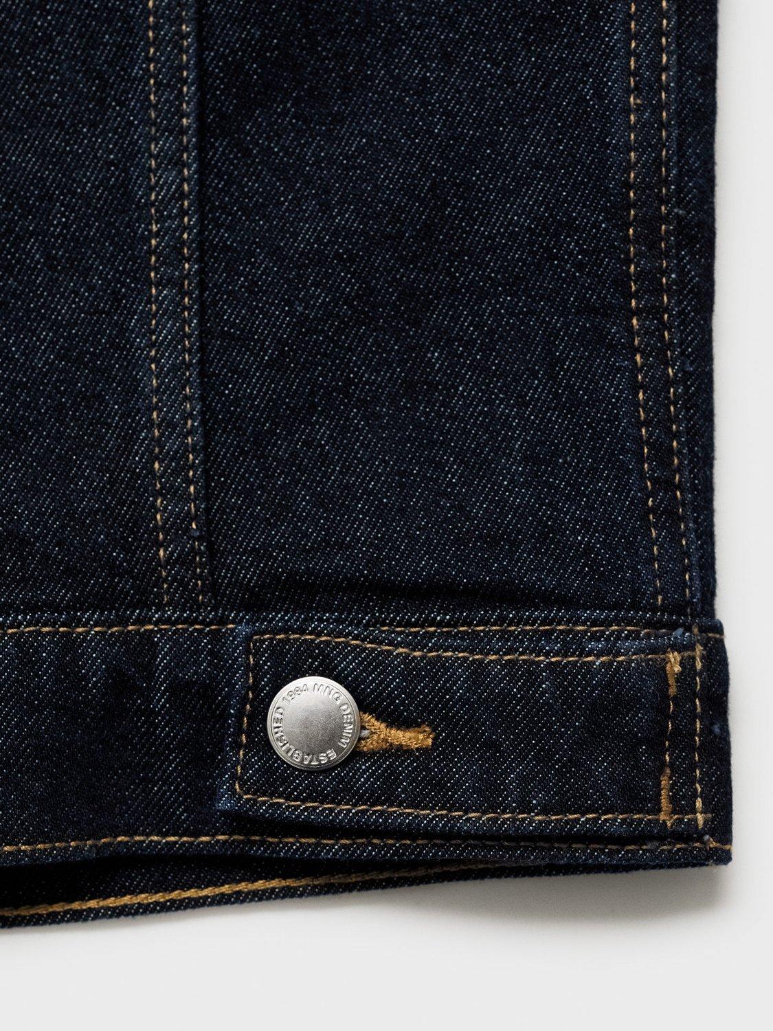Product image 5 of 8, which shows Mango Vicky Denim Jacket, Open Blue, S