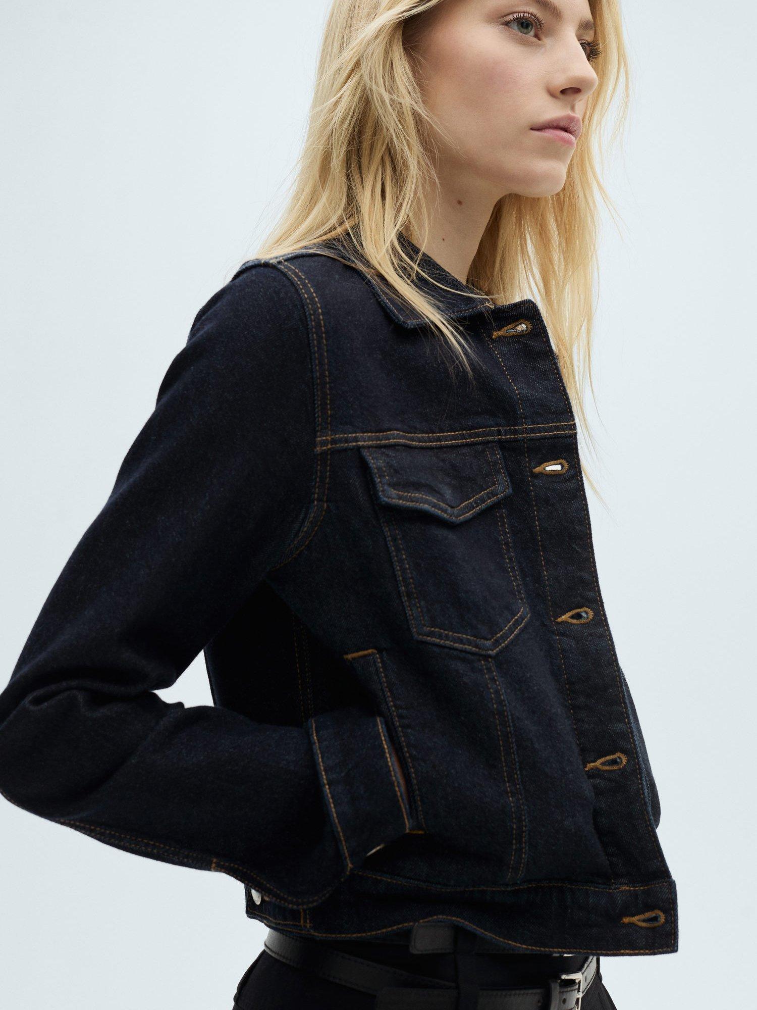 Product image 6 of 8, which shows Mango Vicky Denim Jacket, Open Blue, S
