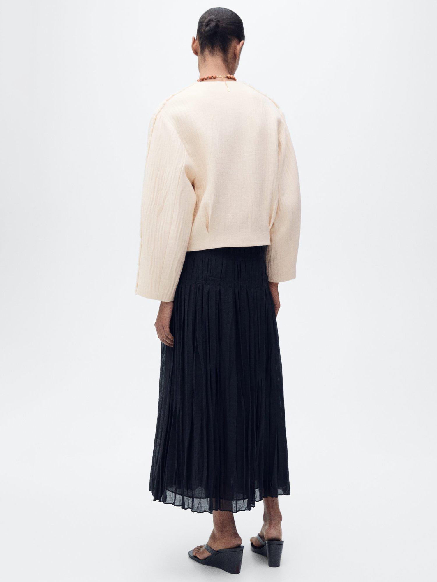 Product image 4 of 8, which shows Mango Gioia Cotton Blend Oversized Jacket, Beige, L