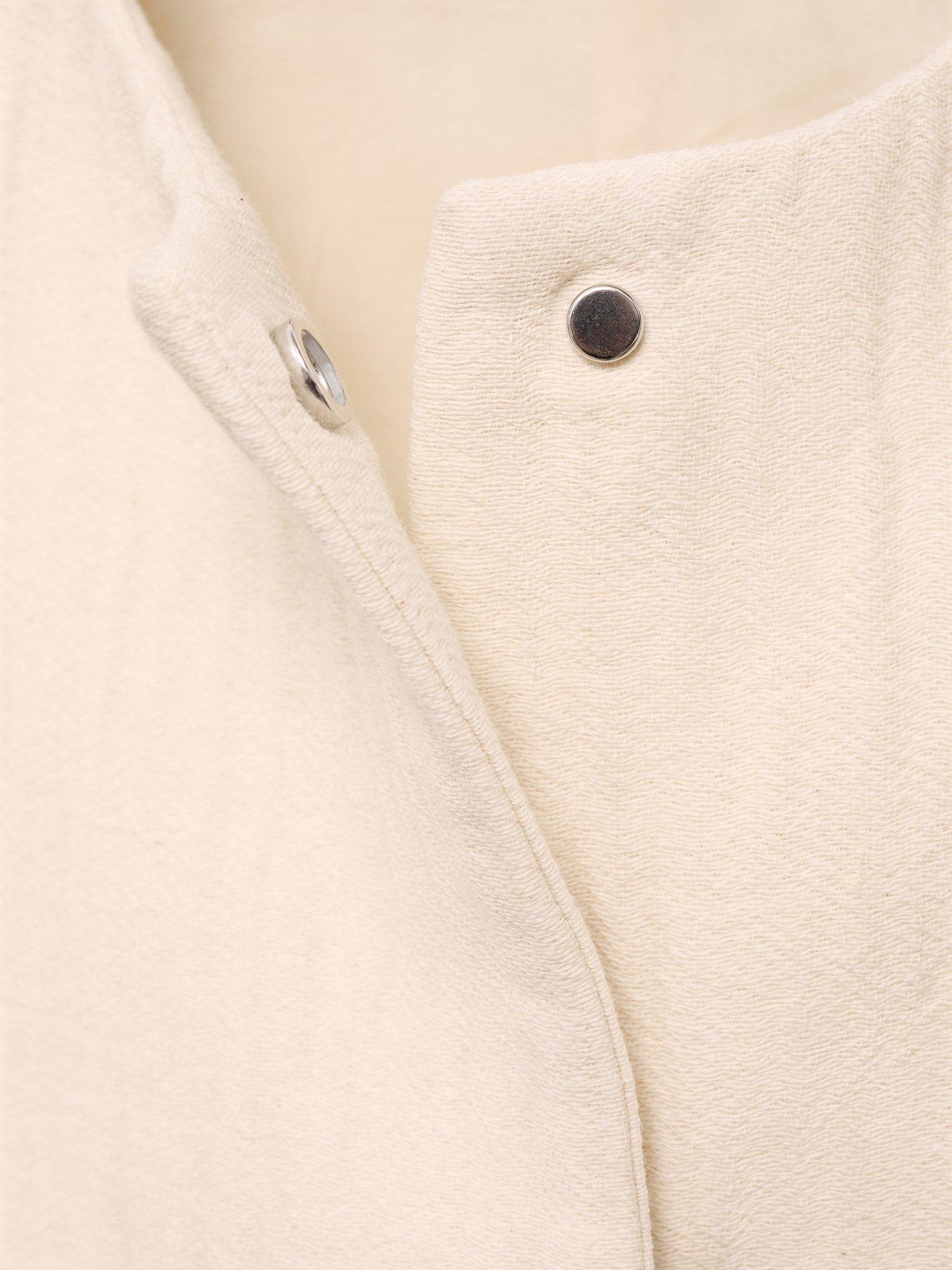Product image 8 of 8, which shows Mango Gioia Cotton Blend Oversized Jacket, Beige, L