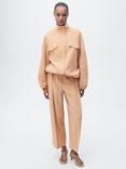 Mango Madame Gathered Hem Turtleneck Oversized Lyocell Jacket