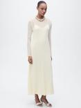 Mango Claire Semi Sheer Maxi Dress, Light Beige
