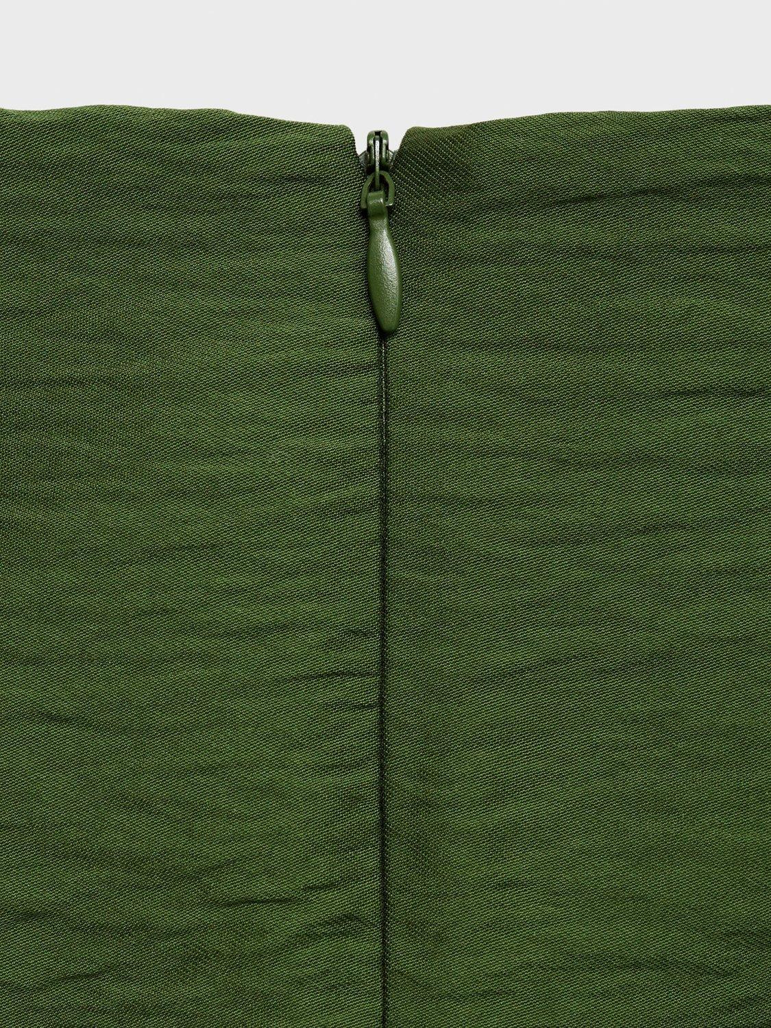 Product image 5 of 6, which shows Mango Carlota Drape Mini Dress, Green, 10