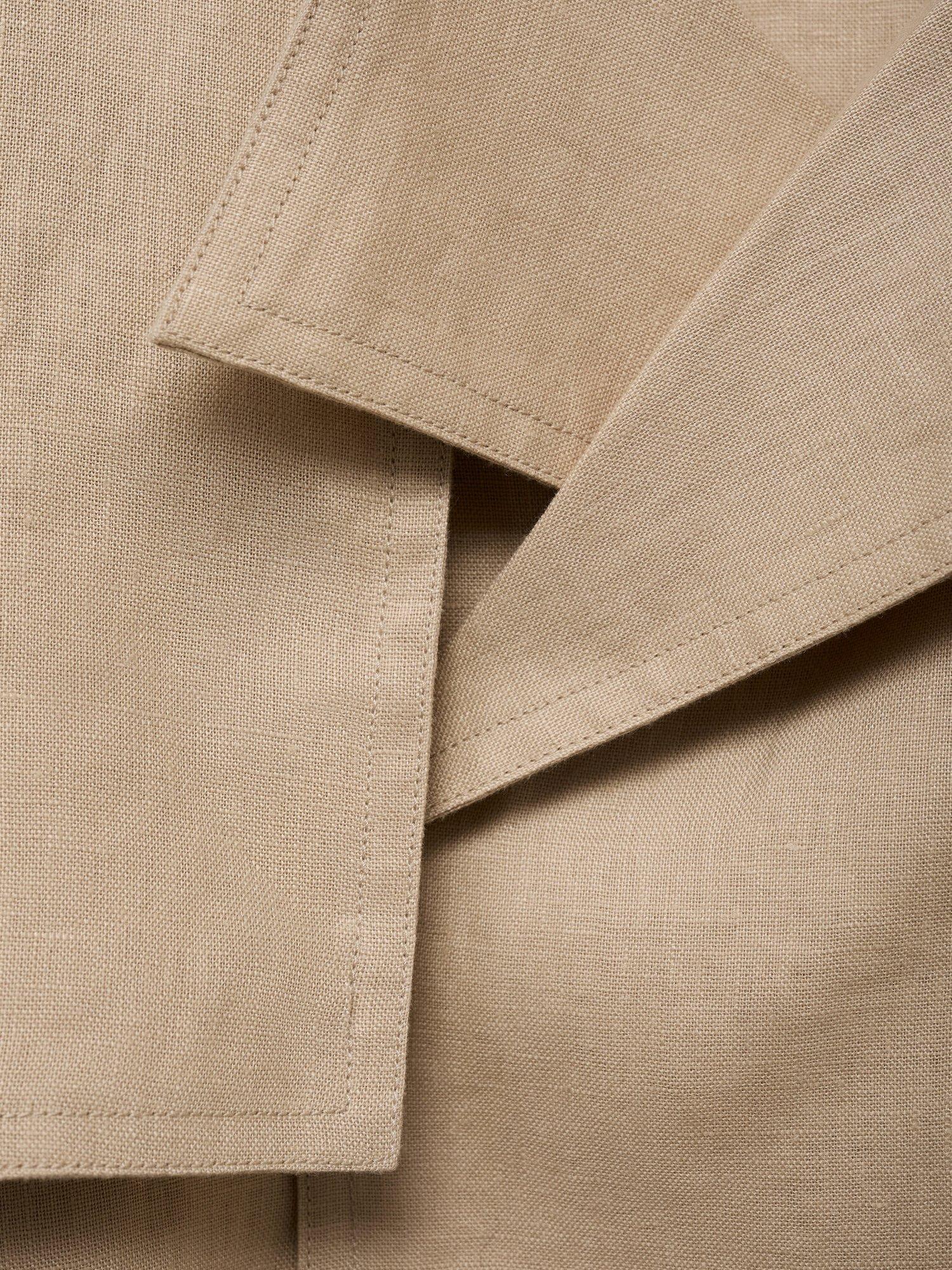 Product image 5 of 7, which shows Mango Sahara Belted Pure Linen Jacket, Sand, L