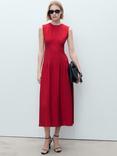 Mango Cor A-Line Pleated Mixed Blend Dress