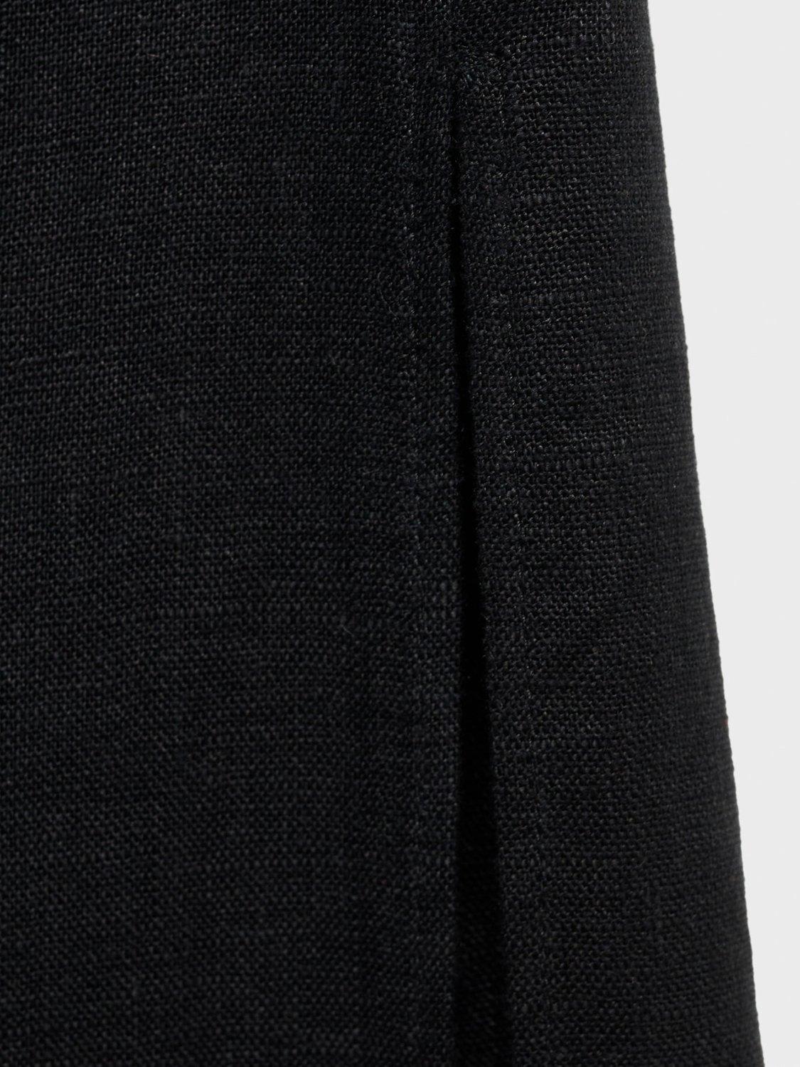 Product image 5 of 8, which shows Mango Rachel Linen One Shoulder Midi Dress, Black, 10