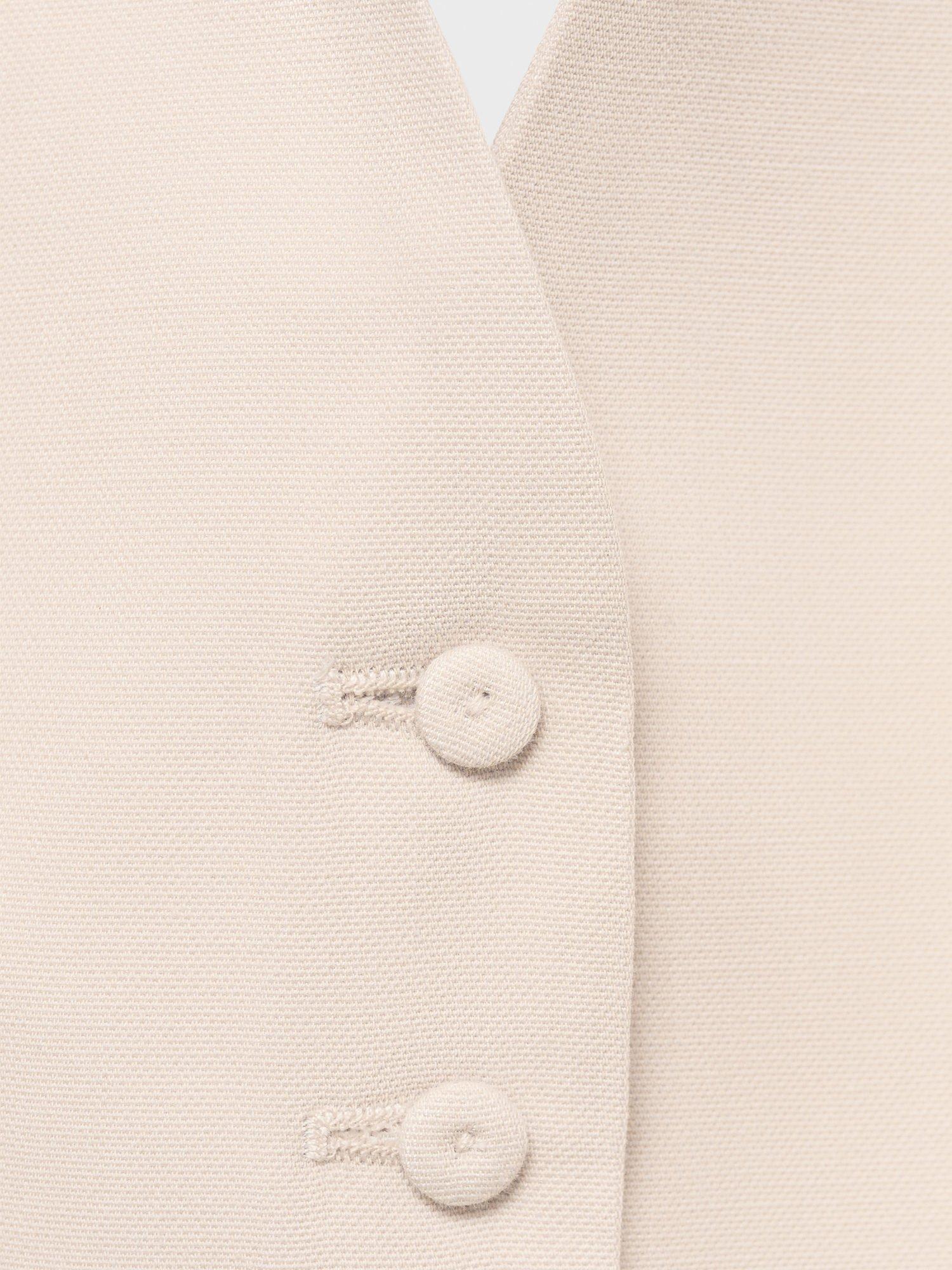 Product image 9 of 9, which shows Mango Miso Pleat Halterneck Waistcoat, Light Pink, 5XL
