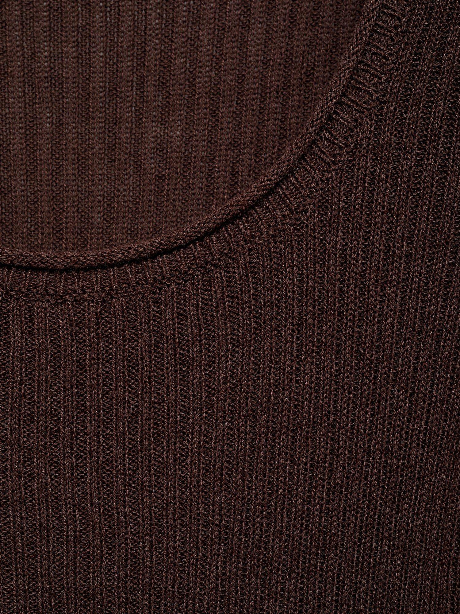 Product image 8 of 11, which shows Mango Scoop Neck Sweater, Dark Brown, M