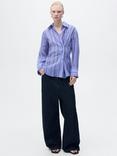 Mango Inma Striped Multi-Position Closure Shirt
