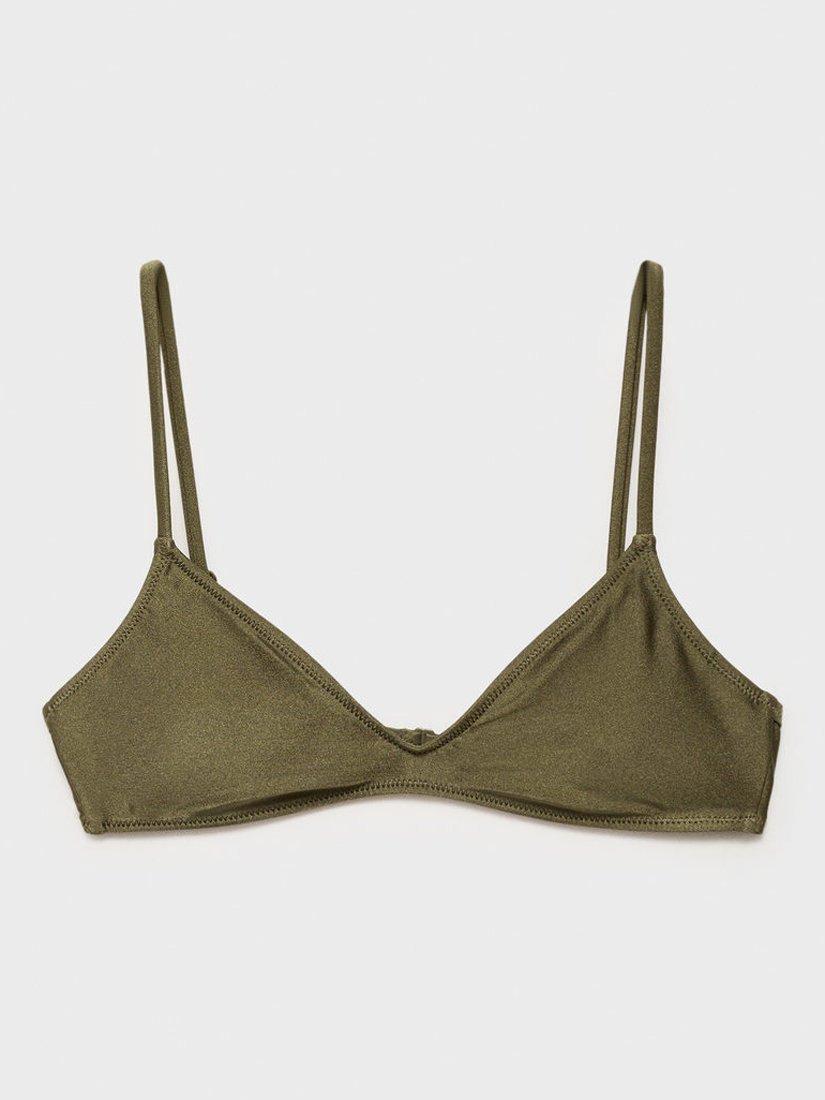 Product image 3 of 7, which shows Mango Delfos Bikini Top, Khaki, S